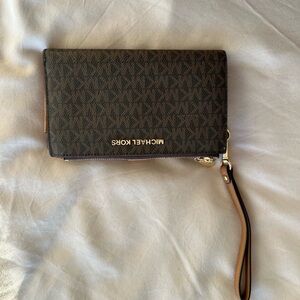 Michael Kors Brown Wristlet
